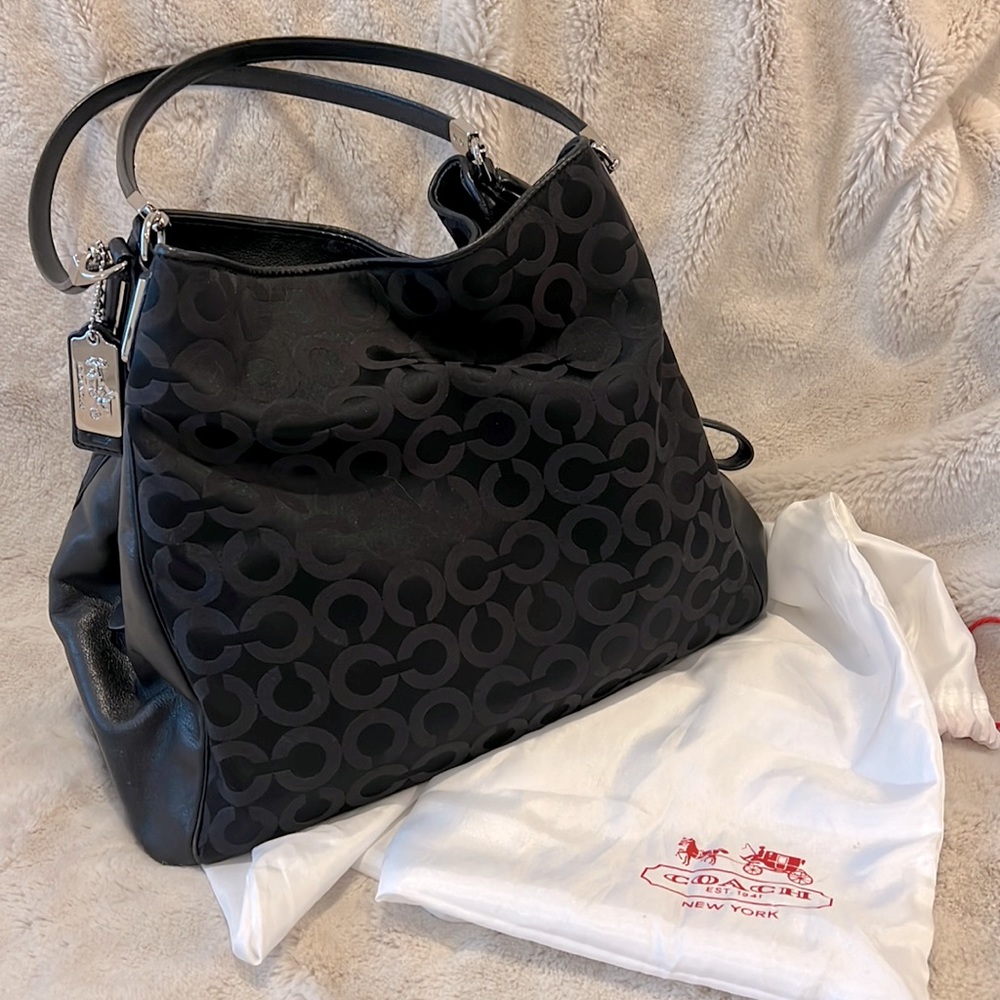 COACH black satchel shoulder bag